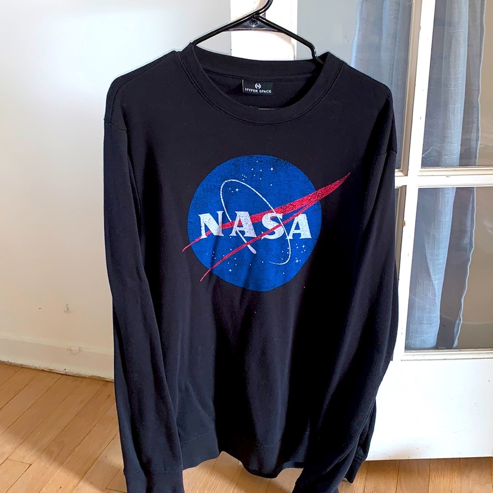 Black NASA Crewneck Sweater